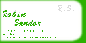 robin sandor business card